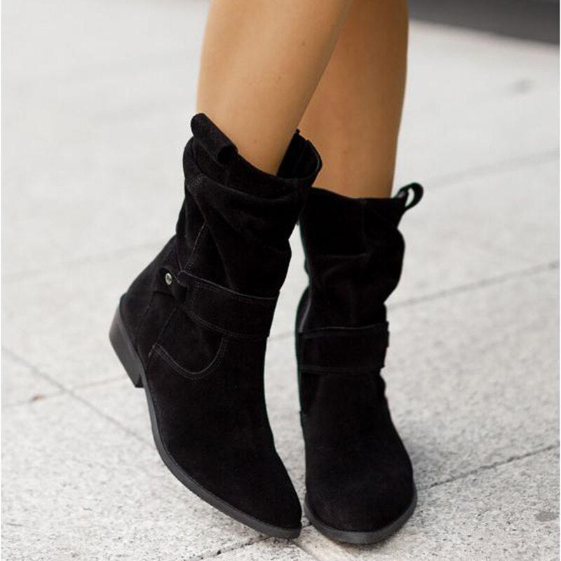 Aria| Women's ankle boots with zipper low heel| 40% OFF