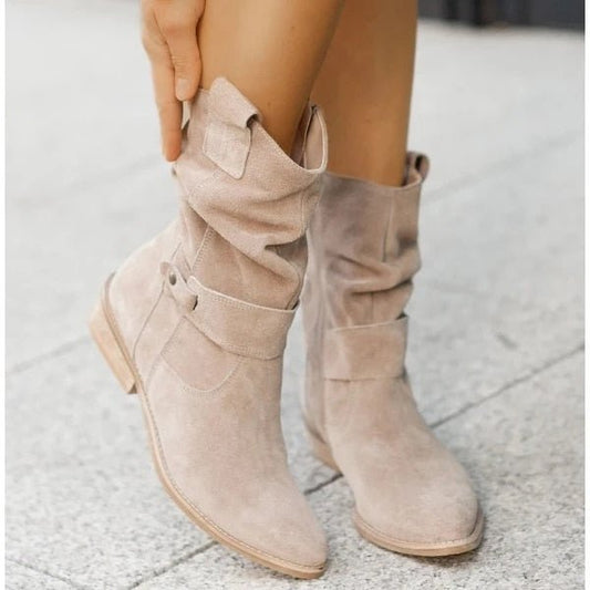 Aria| Women's ankle boots with zipper low heel| 40% OFF